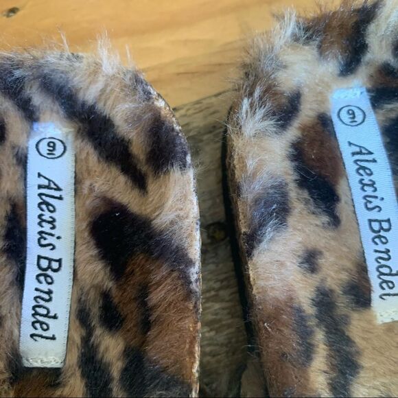 Alexis Bendel Slide Sandals, Leopard Print Faux Fur Slides, Sizes 9,10 NWT - Picture 4 of 6